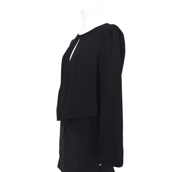Club Monaco Black Flowy Button Up Blouse Top Size Medium - Picture 3 of 9